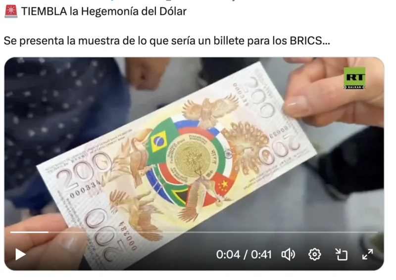 Falso que los BRICS tienen una nueva divisa interna